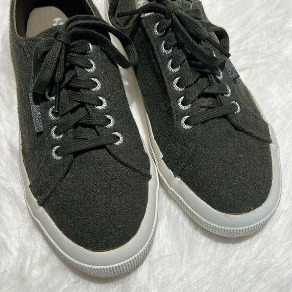 Superga classic Military Green Wool sneakers Size 9/40.  B70 - Picture 4 of 11